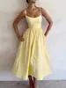 Vestido de Verano para Mujer, Estilo Casual Elegante de Hadas, Lujoso de Gama Alta, Transfronterizo Europeo y Americano, con Tirantes, 2025