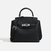 Bolso Kelly de alta gama 2025 Nuevo Bolso de Mujer Moda Commuter Retro Patrón Lichi Hebilla de Cerradura Hombro Cruzado Bolso de Cuero
