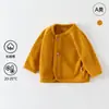 Ropa de salida, ropa para niños, abrigo clase A para bebé, ropa para lactantes, prendas de punto, cárdigan de otoño para niños, top estilo coreano, suéter