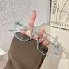 Nuevas gafas para ordenador de doble puente TR90, montura de gafas personalizadas irregulares para miopía, gafas anti luz azul de moda en la red