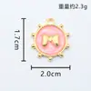Acessórios de Laço de Coração Pingente Criativo Pendente Único Gotejamento de Óleo Acessórios de Joia de Liga Brincos DIY Pulseira Colar Lote