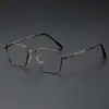 Gafas Temu anti luz azul para hombre con miopía, montura cuadrada de metal, montura completa estilo étnico, montura de lente plana adelgazante, Verano 2026