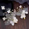 Mai Lang Bride 2 Conjunto Marfim Branco Flor Grampo de Cabelo Combinação Terno Acessórios de Casamento Acessórios de Cabelo Acessórios de Cabeça Terno