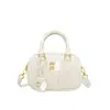 Bolsas Cor Lisa Bolsa de Boliche Feminina 2025 Nova Versátil para o Dia a Dia Bolsa Boston Estilo Coreano Tendência Bolsa Transversal Atacado