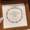 Pulseira pingente geométrico de flor de zircônia cúbica estilo europeu e americano, elegante e versátil, uma peça de joalheria delicada e luxuosa com um toque de alta qualidade, um acessório único e estiloso para mulheres
