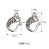 Aleación Galvanizada Cuentas de Pez Plateado de Xizang para Manualidades Cuentas Sueltas Pez Dorado Koi con Colgante Pequeño Colgante Accesorios para Joyería Cuentas Espaciadoras con Agujero Pasante