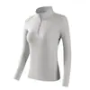 Sudadera de golf transfronteriza con media cremallera, top de trabajo para club, ropa de golf de manga larga para mujer, hecho a medida