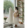Seriamente vendiendo vestidos de mujer cae en un sueño lyocell tencel jacquard vestido de hada bordado pesado cuello halter sin mangas vestido de verano