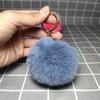 Llavero Colgante de Imitación de Piel de Conejo Rex Bolita de Pelo 8cm Bolsa para Llaves Coche Adorno Colgante 8cm Colgante Decoración para Coche