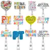 Porta-Crachá Retrátil de Acrílico, Clipe de Crachá Divertido, Porta-Crachá de Identificação Retrátil Fofo, Porta-Crachá Retrátil Personalizado com Glitter Fácil de Puxar