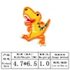 Calcomanías de tela de dinosaurios coloridos de venta caliente transfronteriza, parche de dibujos animados, parche versátil decorativo para coser, planchar, calcomanías bordadas