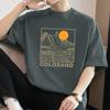 260g de algodão pesado camiseta masculina de manga curta nacional moda top roupas verão algodão meia manga moda camiseta solta