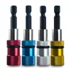 Adaptador de Broca de 1/4" Transfronterizo Caña Hexagonal de 6.35mm Adaptador de Broca Magnética para Destornillador 65mm Rápido H