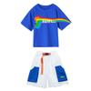 Ropa de Actuación Infantil para Niños Ropa de Baile de Jardín de Niños Color Camiseta para Foto de Graduación Ropa de Actuación de Animación para Escuela Primaria