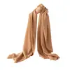 Bufanda Versátil Elegante de Color Puro para Otoño e Invierno Bufanda 100% Lana de Oveja Bufanda de Lana Suave de Alta Gama para Mujer Venta al por Mayor