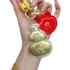 Bênção Celestial Oficial, Atrai Riqueza, Boa Sorte, Tudo Correndo Bem, Chaveiro de Ouro de Cabaça, Pingente de Chave, Corrente para Celular, Presente de Alto Padrão