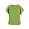 Camiseta para Niña Elefante Tutú 2026 Verano Nueva Infantil Color Sólido Fresca Manga Corta Top de Tencel