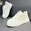 Tenis Blancos Casuales Versátiles de Moda Transpirables de Verano para Hombre Zapatos de Tela Deportivos Antideslizantes para Jóvenes Zapatos Blancos Pequeños