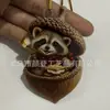 Adornos de Bellota de Animales del Bosque Colgante Decorativo de Ardilla Plana Colgante de Navidad