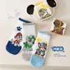 Calcetines para Niños Primavera y Verano Finos Paw Patrol Niños Malla Transpirable Algodón Calcetines Cortos de Dibujos Animados para Niños Mayores