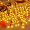 Luz LED de Letra Feliz Cumpleaños Carácter Chino Luces Diseño de Escena Romántica Luz Decorativa de Maletero para Fiesta de Cumpleaños