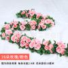 Simulación de rosas, flores falsas, enredaderas, enredaderas, tuberías de agua de aire acondicionado montadas en la pared, refugio sinuoso, techo decorativo para sala de estar, plantas de plástico