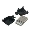 Cabeza macho superior e inferior para cable de soldadura US Snap-on, cabeza macho USB 2.0, cabeza macho de enchufe directo Mike USB con carcasa