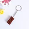 Chaveiro de blocos de construção coloridos 2*4, pingente de chaveiro granular, bolsa de personalidade simples, enfeites decorativos para pendurar, pequenos presentes