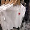 Jogue Ami de Verão Bolinhas Mosaico Coração Empilhado Coração Vermelho Amor Unissex Casal Manga Curta Camiseta Casual Versátil