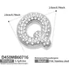Collar Colgante Misterioso y Lujoso con Circonitas Incrustadas y 26 Letras Inglesas, Acero Inoxidable Chapado en Oro de 18k, Collar de Joyería para Mujer