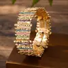 Pulseira Elástica Geométrica Colorida de Esmalte Estilo Novo Transfronteiriço para Mulheres, Pulseira de Linha Colorida Irregular Moderna e Versátil