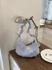 Bolso Rayado para Mujer, Nuevo Bolso de Hombro Estilo Ballet Primavera 2026, Gran Capacidad para Clase y Viajes Diarios, Bolso Cruzado Tipo Dumpling