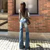 Jeans acampanados de cintura baja estilo chica picante americana para mujer, nuevos pantalones bootcut de pierna ancha elásticos adelgazantes de cintura alta, primavera 2026