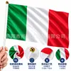 Bandera Italiana de Mano 14x21 Bandera Italiana de Mano Copa Europea Bandera Italiana Poliéster Serigrafiado