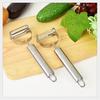 Rallador de manzana y patata multifuncional de acero inoxidable, utensilio de cocina con dos cabezales y cara sonriente, pelador de frutas.