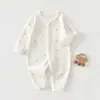 Ropa para Bebé Recién Nacido, Body de una Pieza de Algodón Puro para Primavera y Otoño, Mameluco Ajustado, Prenda Base para Bebés Niñas, Ropa Interior Linda de Princesa