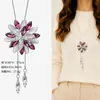 Cadena para Suéter de Collar Largo Geométrico, Accesorio de Lujo de Alta Gama, Versátil y de Moda, Colgante de Perla para Otoño e Invierno