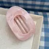 Pin Curvo Plano de Mármol Color Gel Difuminado Transfronterizo con Abalón para el Cabello de Mujer en la Parte Trasera de la Cabeza Pinza de Pato