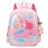Mochila Escolar Infantil Desenho Animado Sereia Mochila Escolar de Jardim de Infância Mochila com Redução de Peso para Bebê Menina Mochila para Aluno do Primeiro Ano do Ensino Fundamental
