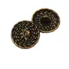 Flor Espiral Superficie Cosida a Mano Lana Metálica Abrigo Chaqueta Traje Botones Formales Botones Botones Dorados