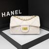 Bolso Pequeño Cuadrado de Piel de Oveja de 26 Años, Bolso Cruzado Versátil, Material de Piel de Oveja Estilo Chanel, Popular en Transmisiones en Vivo, Palabras Clave de Tendencia Estilo Chanel