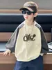 Sudadera raglán con estampado de letras para niños, unisex, colección primavera/otoño 2026, suéter para bebé, prenda interior para niños, estilo moderno