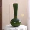 Vaso de Vidro Médio Antigo de Cor Sólida Simples Vaso Decorativo Vintage Ornamentos de Arte Sala de Estar de Casa Mesa de Jantar Ornamentos de Flores