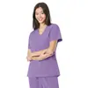 Artículo de venta caliente TEMU color sólido pantalones de manga corta ropa para lavar a mano para hombres y mujeres talla grande ocio doctor hospital enfermera ropa
