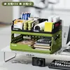 Estante de Almacenamiento Dopamina Escritorio Multicapa Plegable Estante de Snacks Estante de Almacenamiento de Cosméticos Cesta de Almacenamiento Plegable