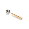 Cuchara Medidora de Acero Inoxidable 304 Transfronteriza 25ml Cuchara Medidora de Café con Mango de Madera de Haya Cuchara para Granos de Café de Cocina para Hornear