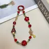 Cadena para Colgar el Teléfono Móvil Árbol de Navidad de Diamantes Completos de Gama Alta Ins Cadena Universal de Joyería de Cristal de Estrella de Lujo para Bolsos Versátiles