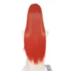 Peluca de encaje frontal rojo anaranjado, postizo completo, peluca para mujer con raya libre, fibra sintética de alta temperatura, peluca larga recta