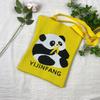 Bolsa de Tricô Ins Desenho Panda Feminina Moda para Carregar na Mão Grande Capacidade Bolsa de Ombro Bolsa Transversal Bolsa