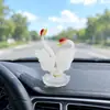 Decoración de Cisne Glaseado de Zibo para Coche, Escritorio de Oficina, Sala de Estar, Dormitorio, Regalo Navideño Transfronterizo